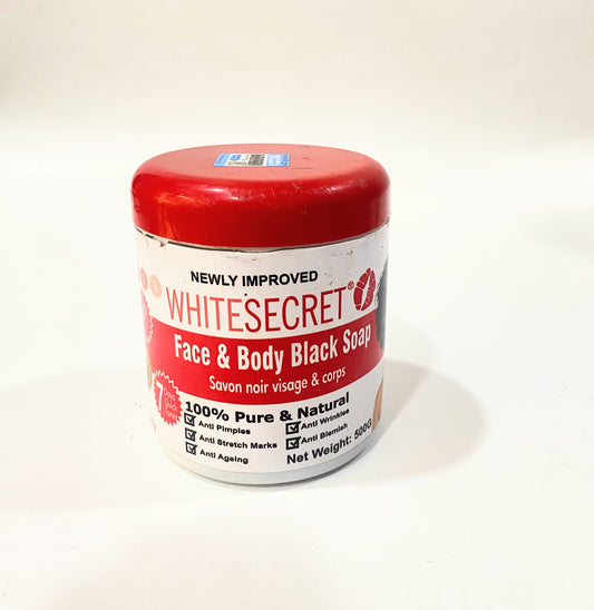 White Secret Face and Body Black Soap