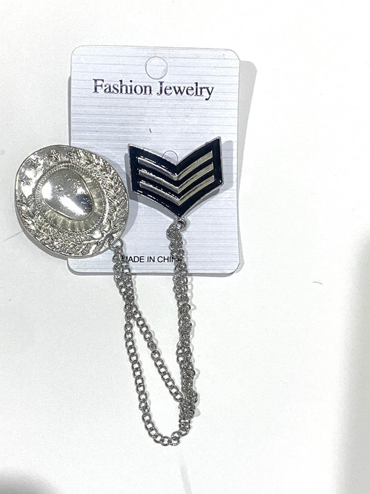 Hat and Badge Brooch with Chain and Lapel La Mimz Beauty & Fashion Store