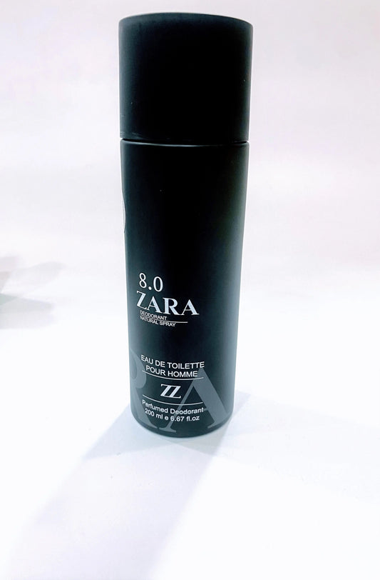 8.0 Zara Deodorant Spray for Men - Black La Mimz Beauty & Fashion Store