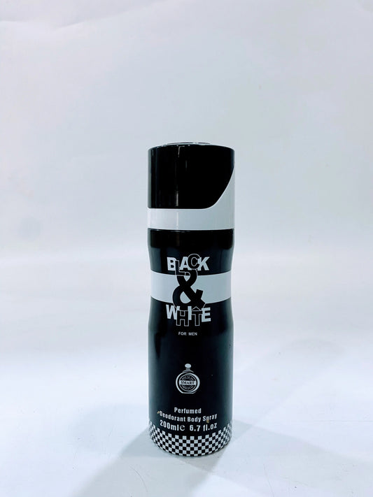 Black & White Perfumed Deodorant Spray for men La Mimz Beauty & Fashion Store