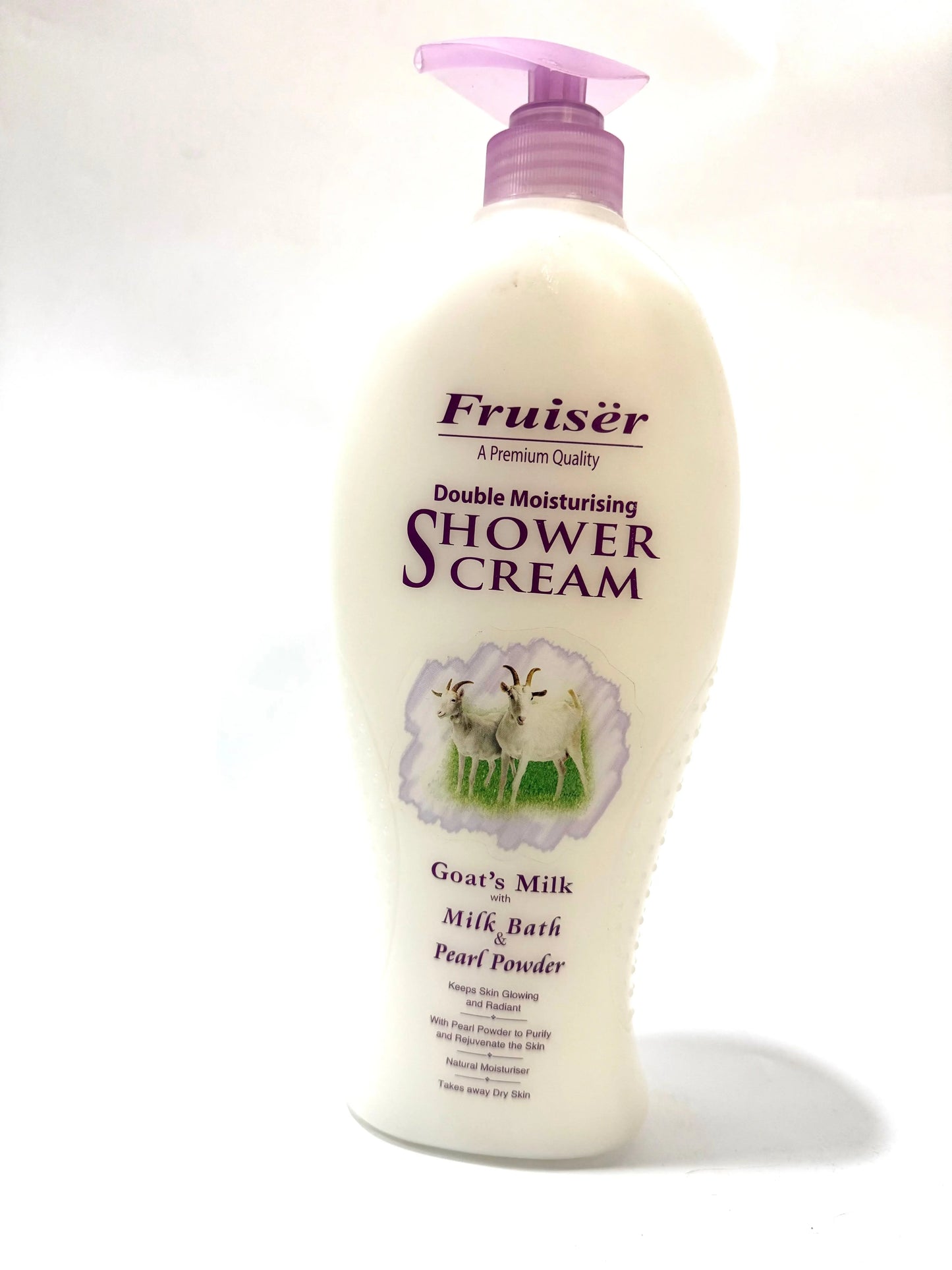 Fruiser Double Moisturising Shower Cream Goat’s Milk with Milk Bath & Pearl Powder La Mimz Beauty & Fashion Store