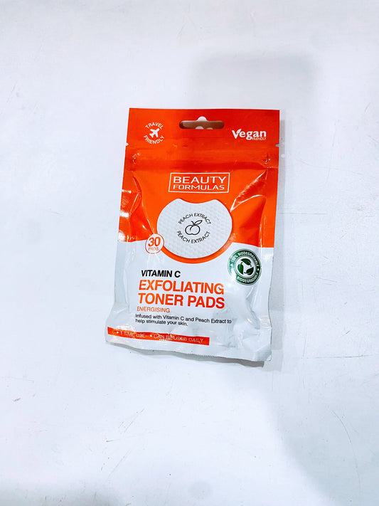 Beauty Formulas Vitamin C Exfoliating Toner Pads with Peach Extract- Energising 30s La Mimz Beauty & Fashion Store