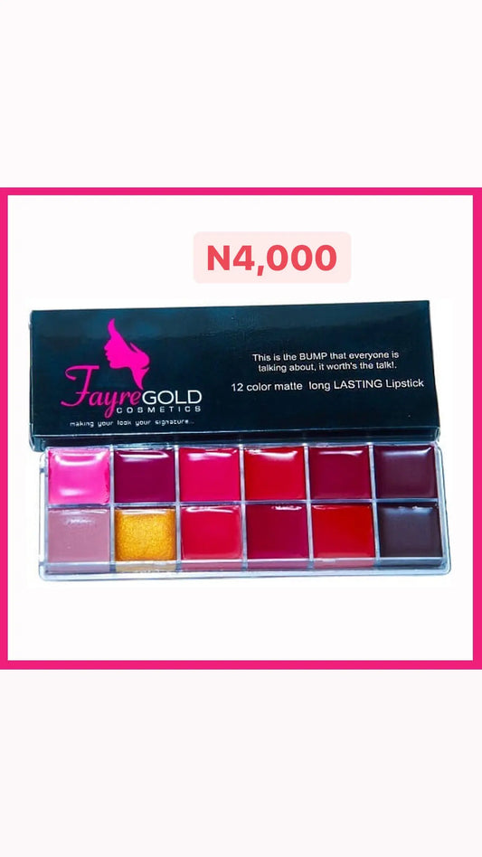 FayreGold Lipstick Palette La Mimz Beauty & Fashion Store