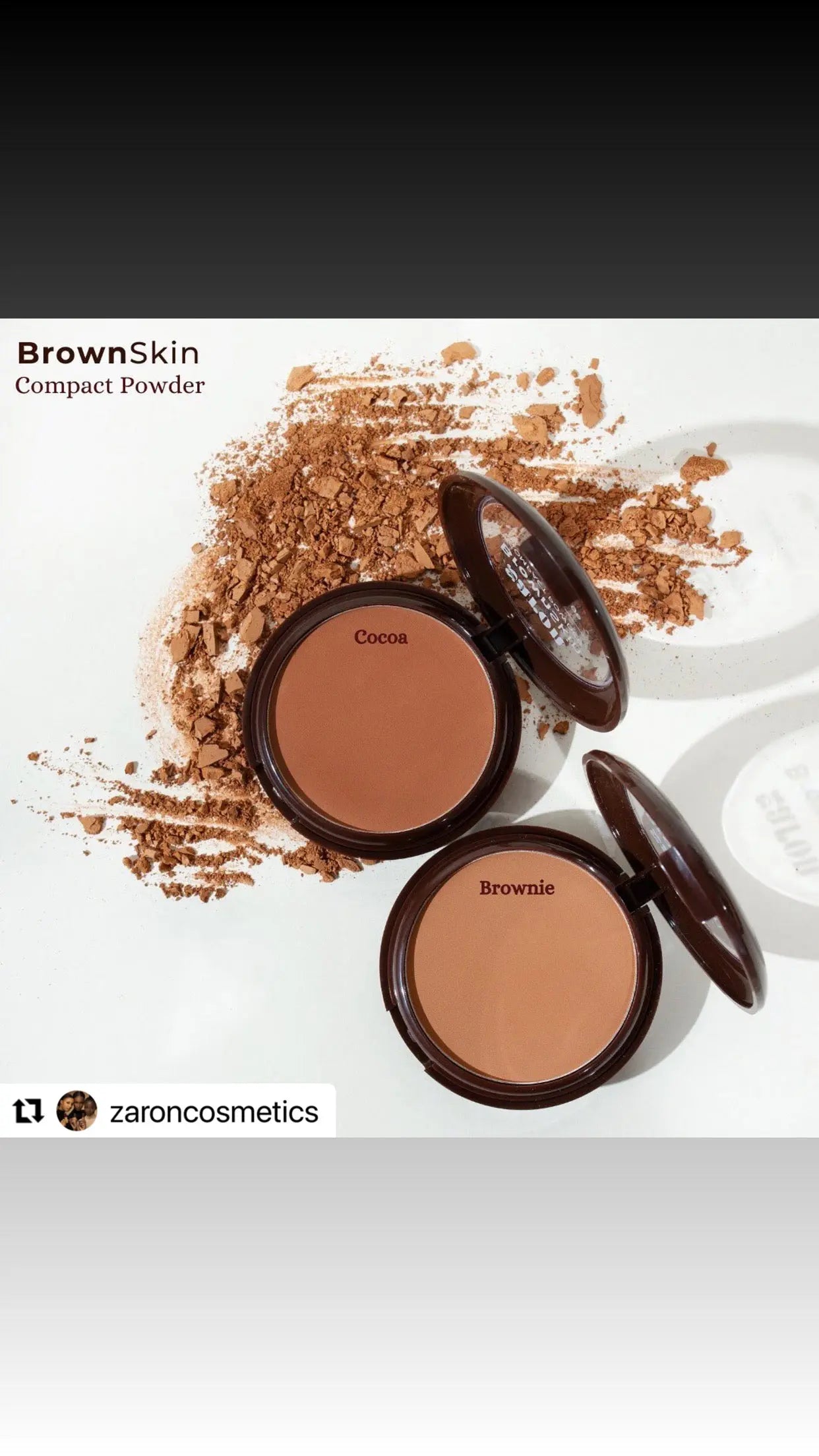 Zaron Brown Skin Compact Powder La Mimz Beauty & Fashion Store