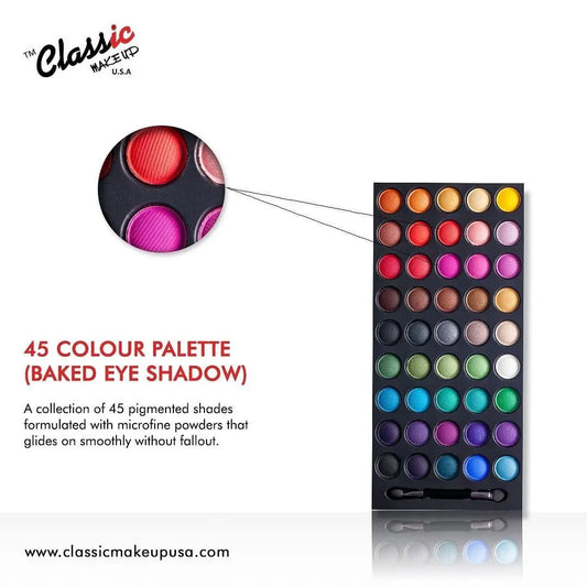 Classic 45 Colour Eyeshadow Palette La Mimz Beauty & Fashion Store